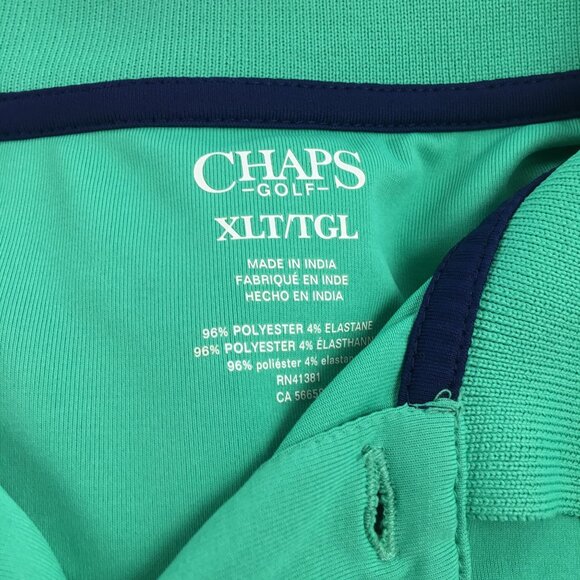 CHAPS GOLF LIGHTWEIGHT GREEN POLO MENS XLT - Picture 4 of 4